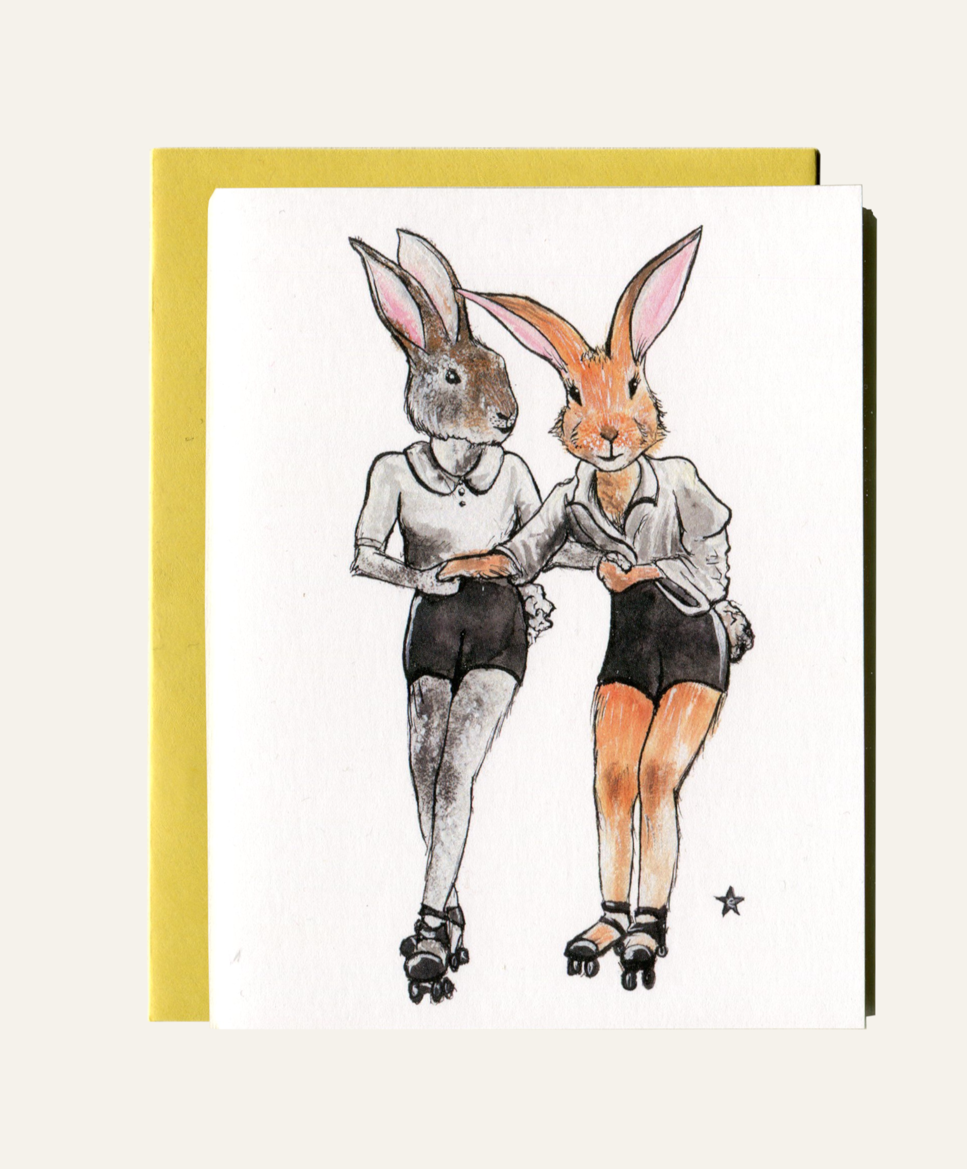 Darling Illustrations - Wholesale Love Card - You're How I Roll - Bunny Rabbit Notecard1