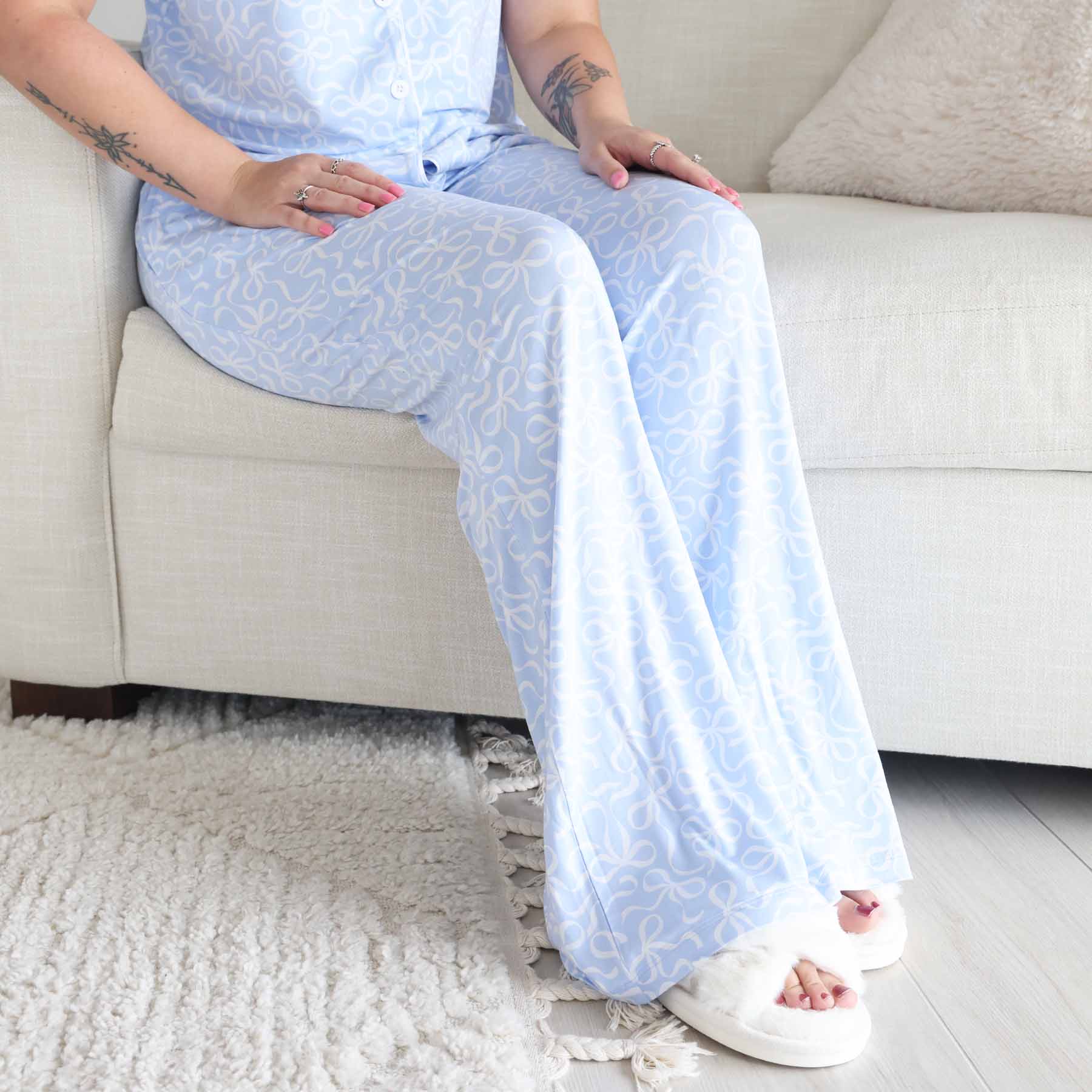 Caden Lane - Wholesale Lounge Set - Women's - Women's Two Piece Flare Lounge Set | Blue-tiful Bows11