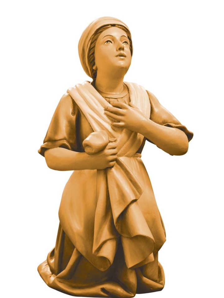 Bernardetta esculpida em madeira 13668 por atacado de Dolfi