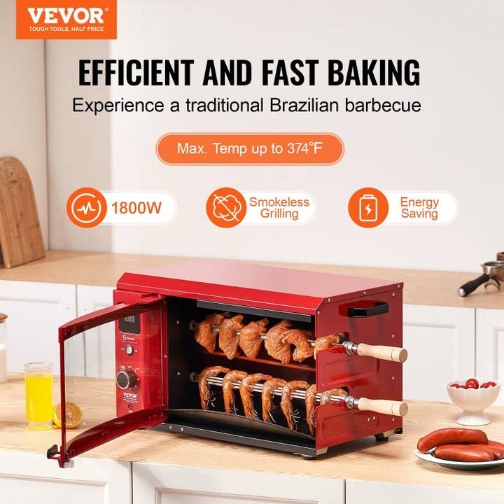 Hard Rock Health Stores - Wholesale Kitchen Appliance - Stainless Steel Shawarma Grill Machine Electric Gyro Rotisserie Machine