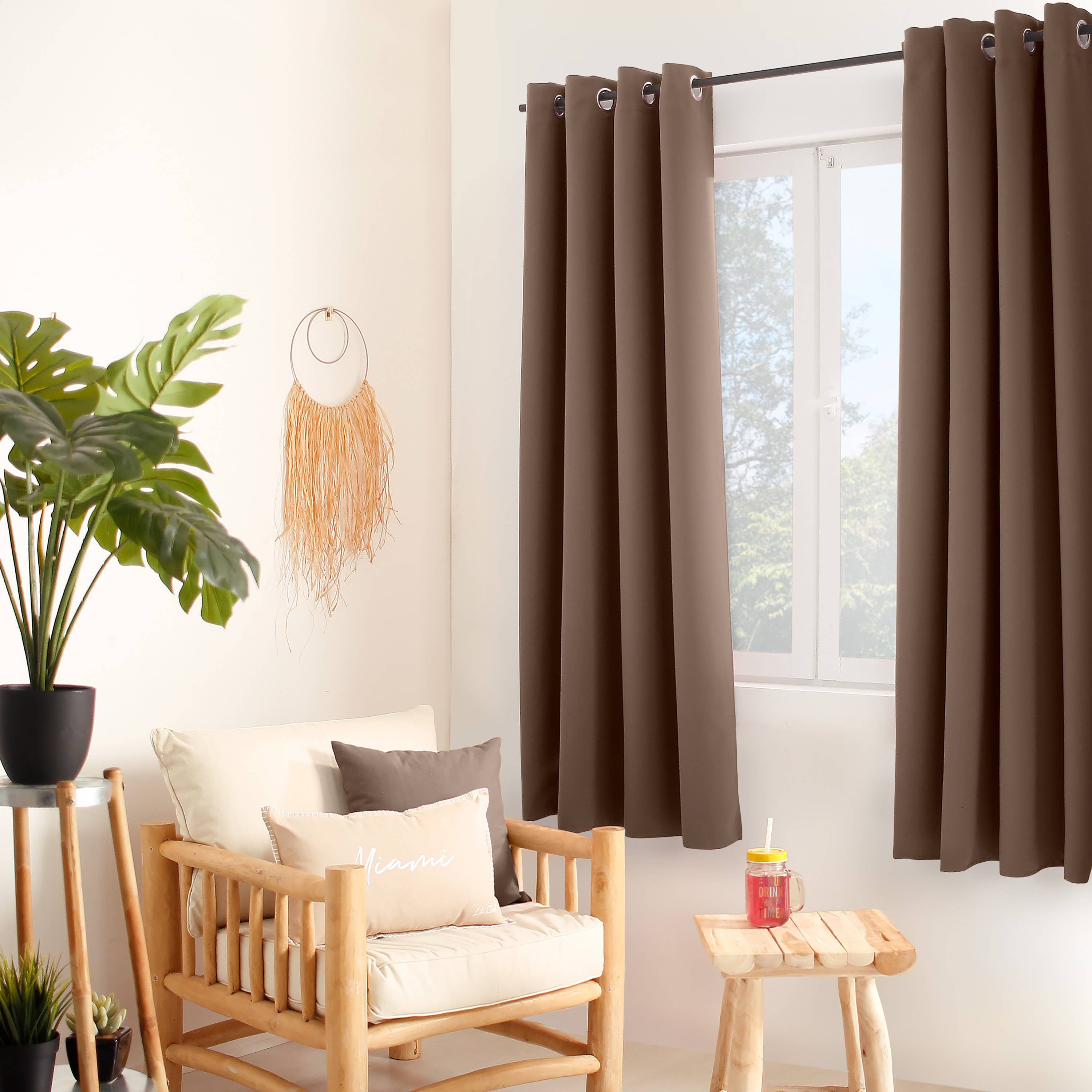 DECOSTARS - CmaDECO - Wholesale Curtain - Blackout Curtain with Grommets, 140x180cm, Licorice Collection17