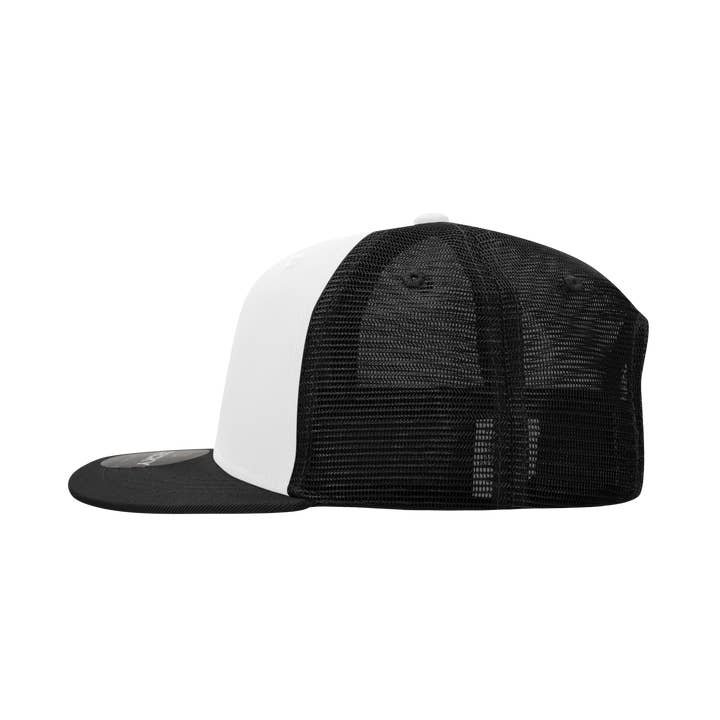 The Park Wholesale - Wholesale Trucker hat – Unisex - Decky 1052 - Blank 6 Panel Trucker Hat, Flat Bill Snapback - 10524