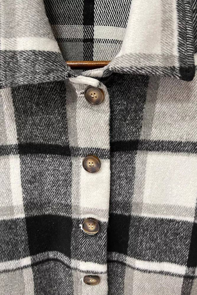 UNISHE - Vente Veste-chemise – femme - XC1238 Veste en flanelle à carreaux Femme9