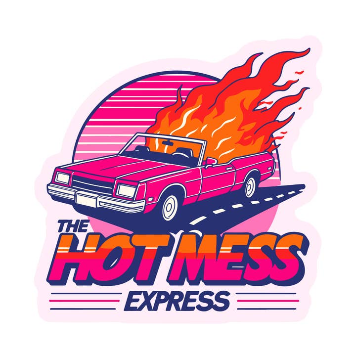 80s Funny Bright Humor Nostalgia High Quality Vinyl Sticker for wholesale by Juju and Moxie