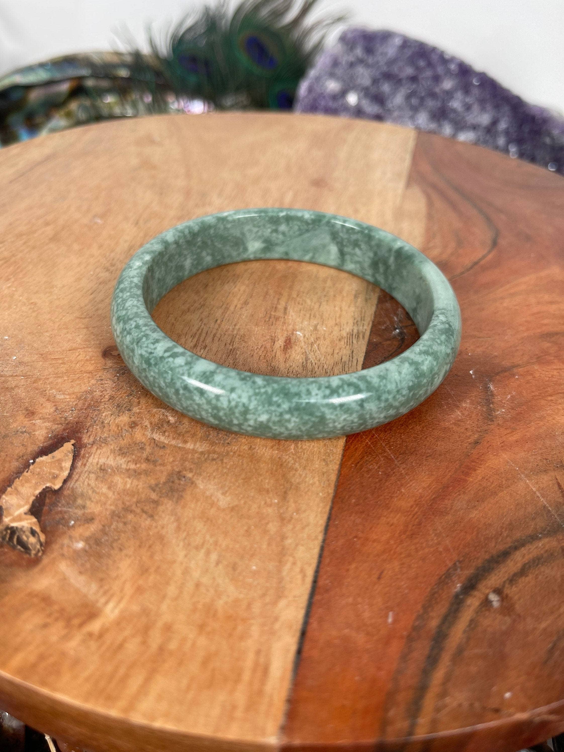 CaNatureLover - Wholesale Bangle Bracelet - Jade Bangle, Bracelet Comes with box, NATURAL JADE BANGEL,Fr7