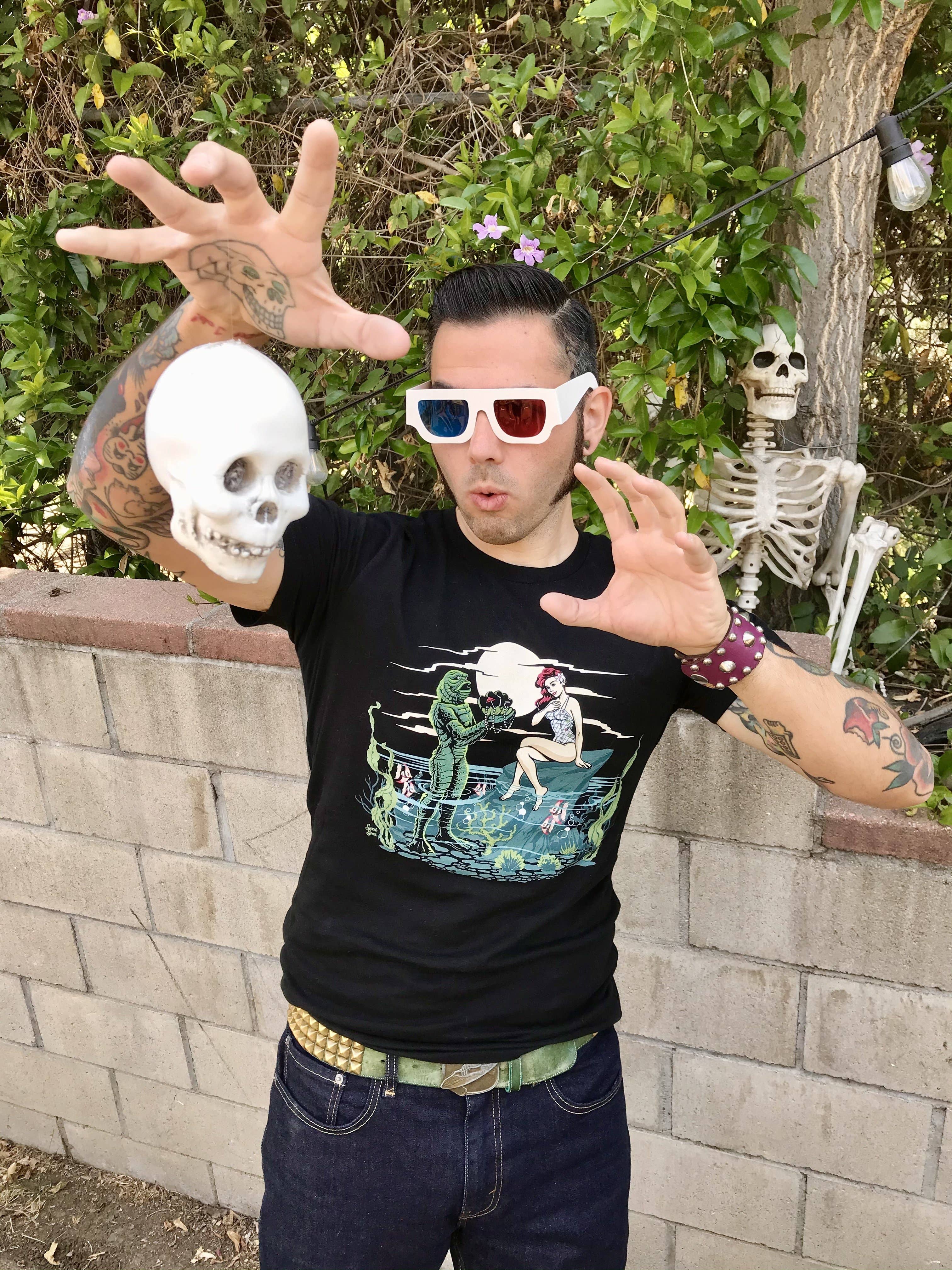 Sweet Siren Designs - Wholesale T-Shirt (Graphic) - Unisex - Mid Century Swamp Horror Couple - Unisex Tee5