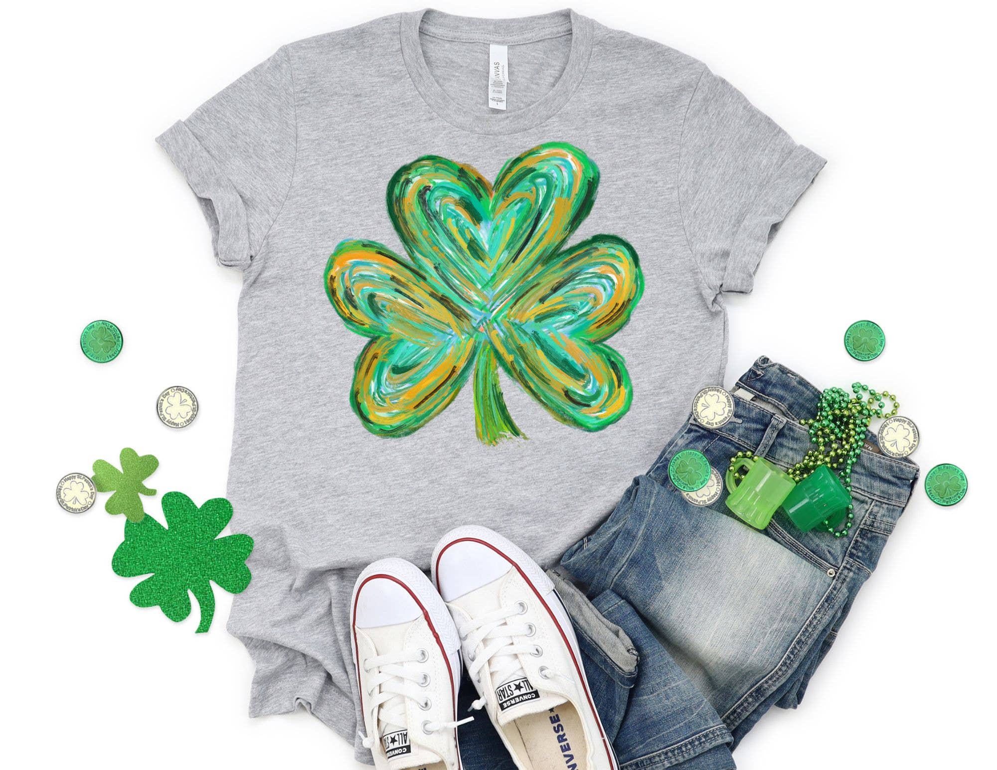 The Shirt Company - Wholesale T-Shirt (Graphic) - Women's - Clover St Patricks Shirt - St Patricks Day Shirt2