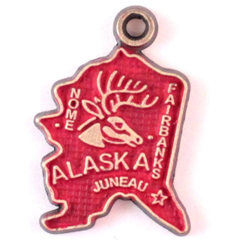 Gleeful Peacock - Wholesale Individual Charm/Pendant - Alaska State Charm (available with Bracelet or Necklace)0