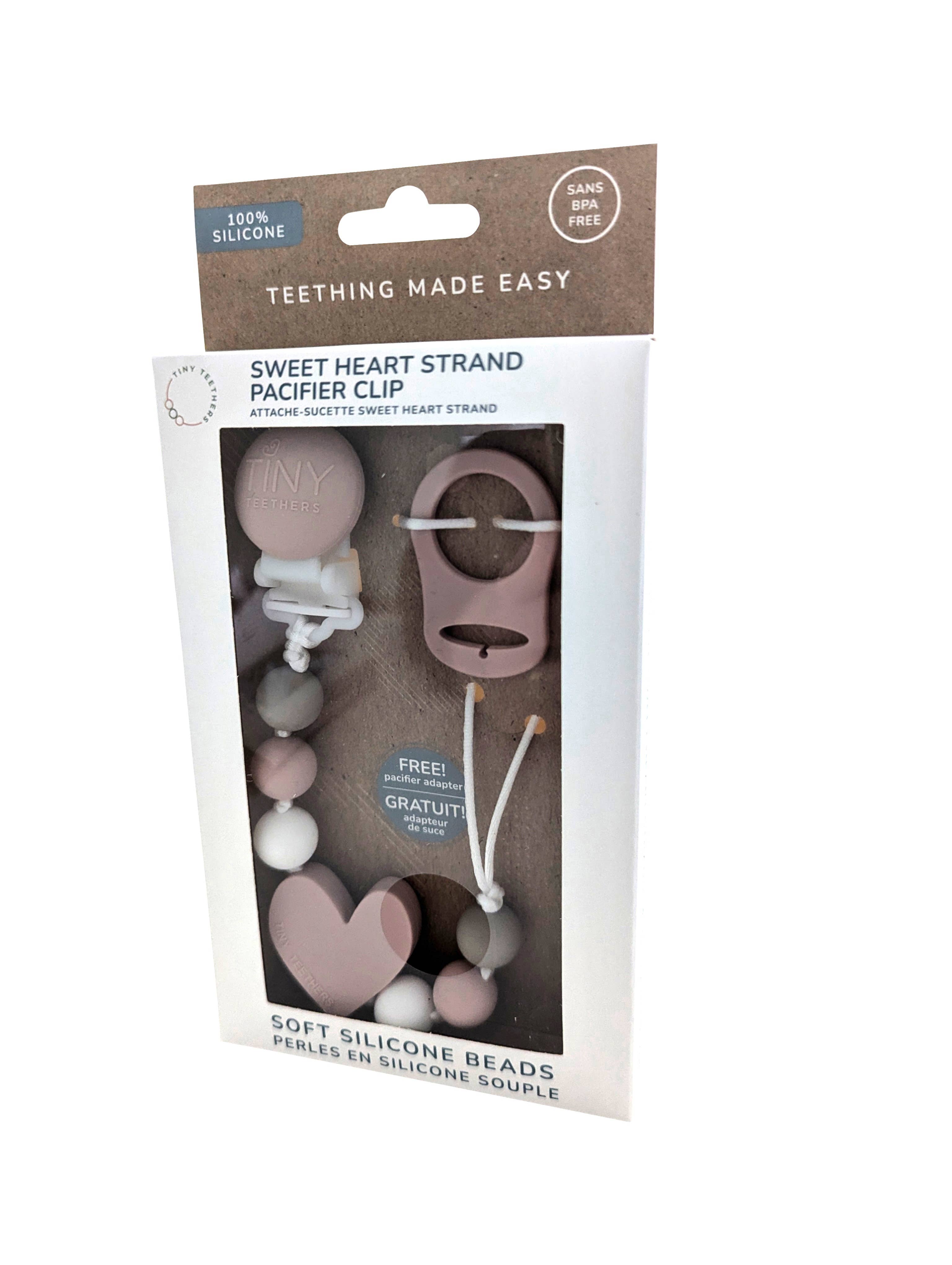 Tiny Teethers - Wholesale Pacifier Clip - Baby - Sweet Heart Strand Pacifier Clip2
