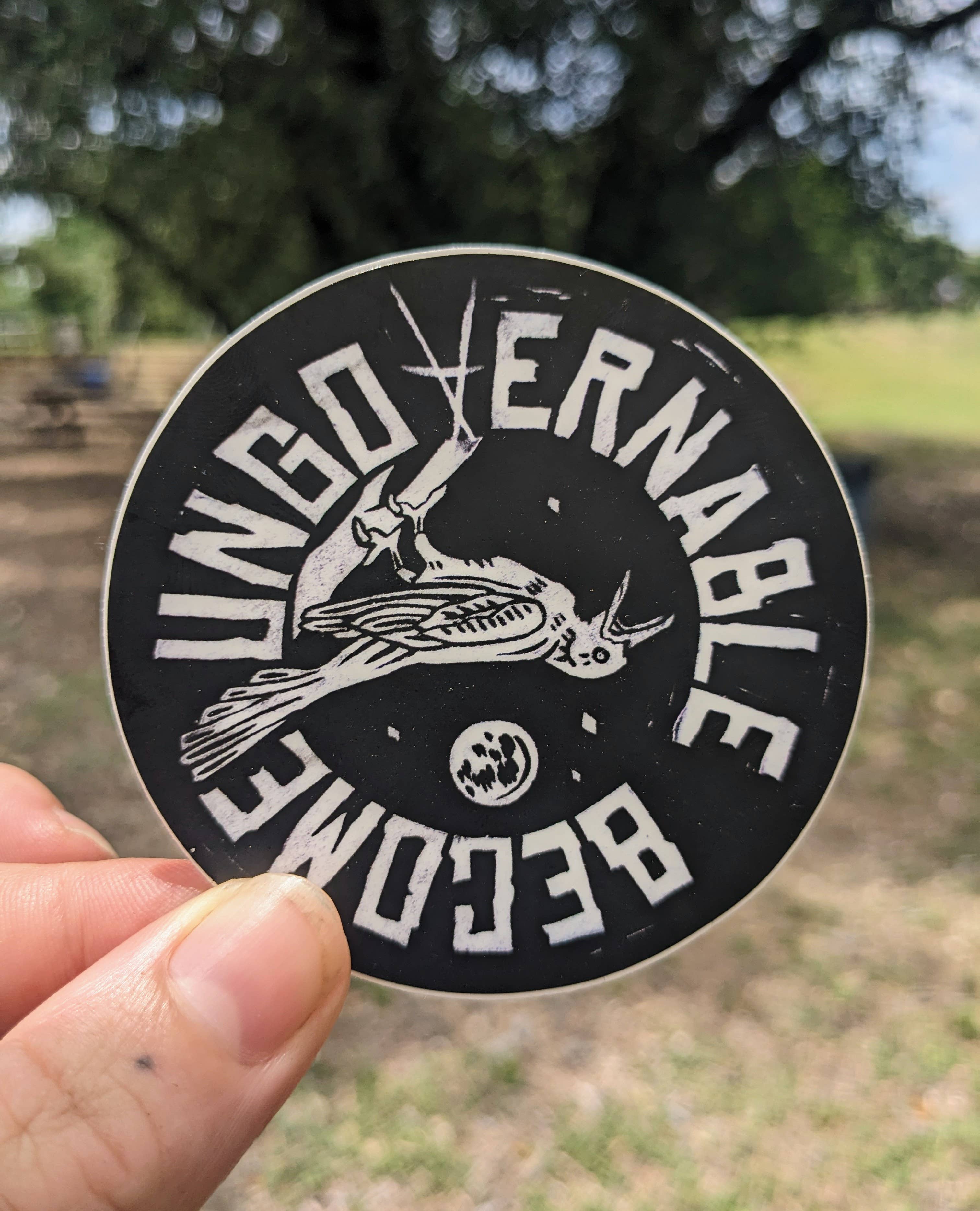 Fendywitch Designs - Wholesale Sticker - Become Ungovernable Grackle Sticker, Anarchy Vinyl Decal1