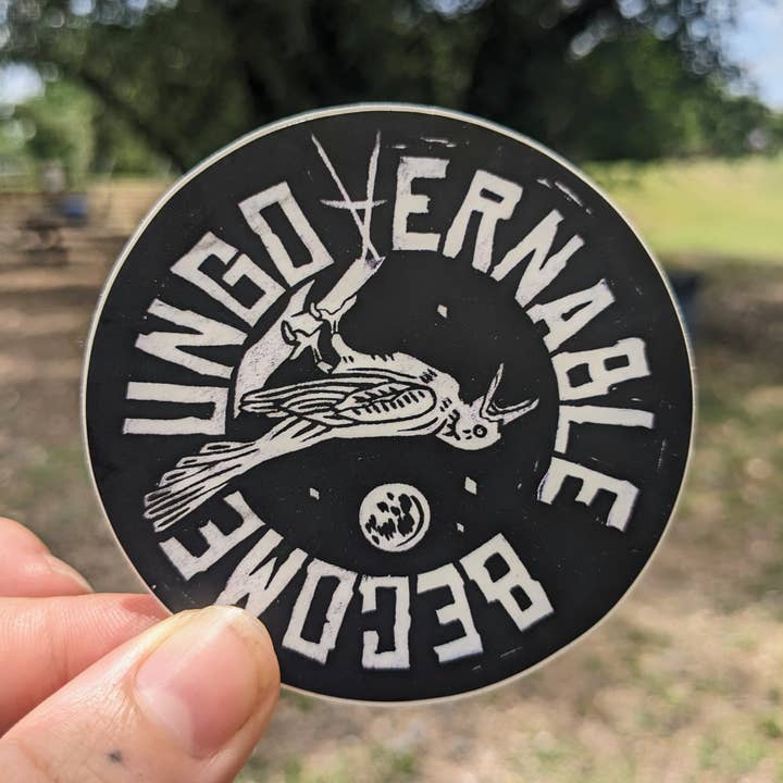 Fendywitch Designs - Wholesale Sticker - Become Ungovernable Grackle Sticker, Anarchy Vinyl Decal1