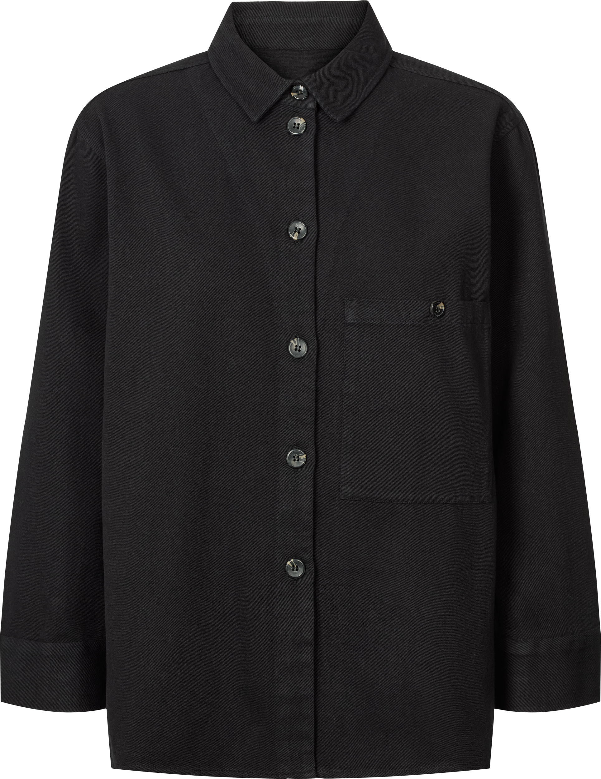 gai-lisva - Wholesale Button Down Shirt - Women's - Sussie Twill Shirt GOTS 243975 - Black4