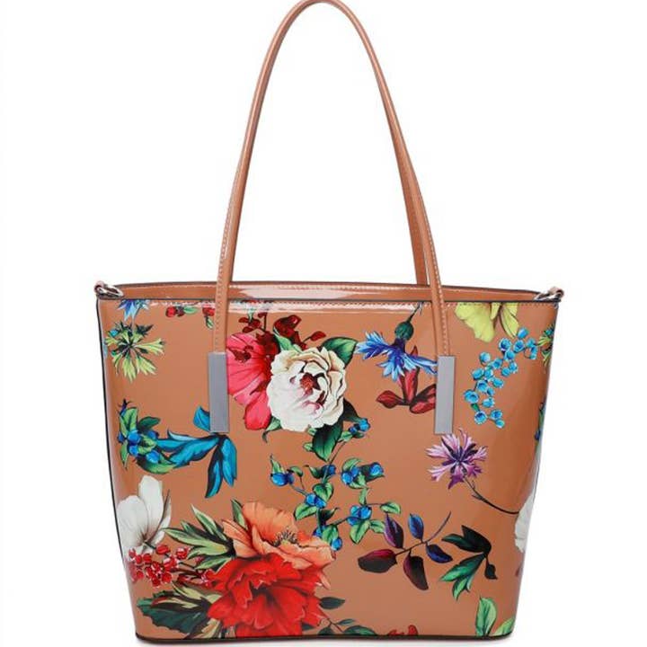 Ellas Trading - Vendita all'ingrosso Borsa tote - Donna - Borsa a Spalla Capiente con Design Floreale Vivace11