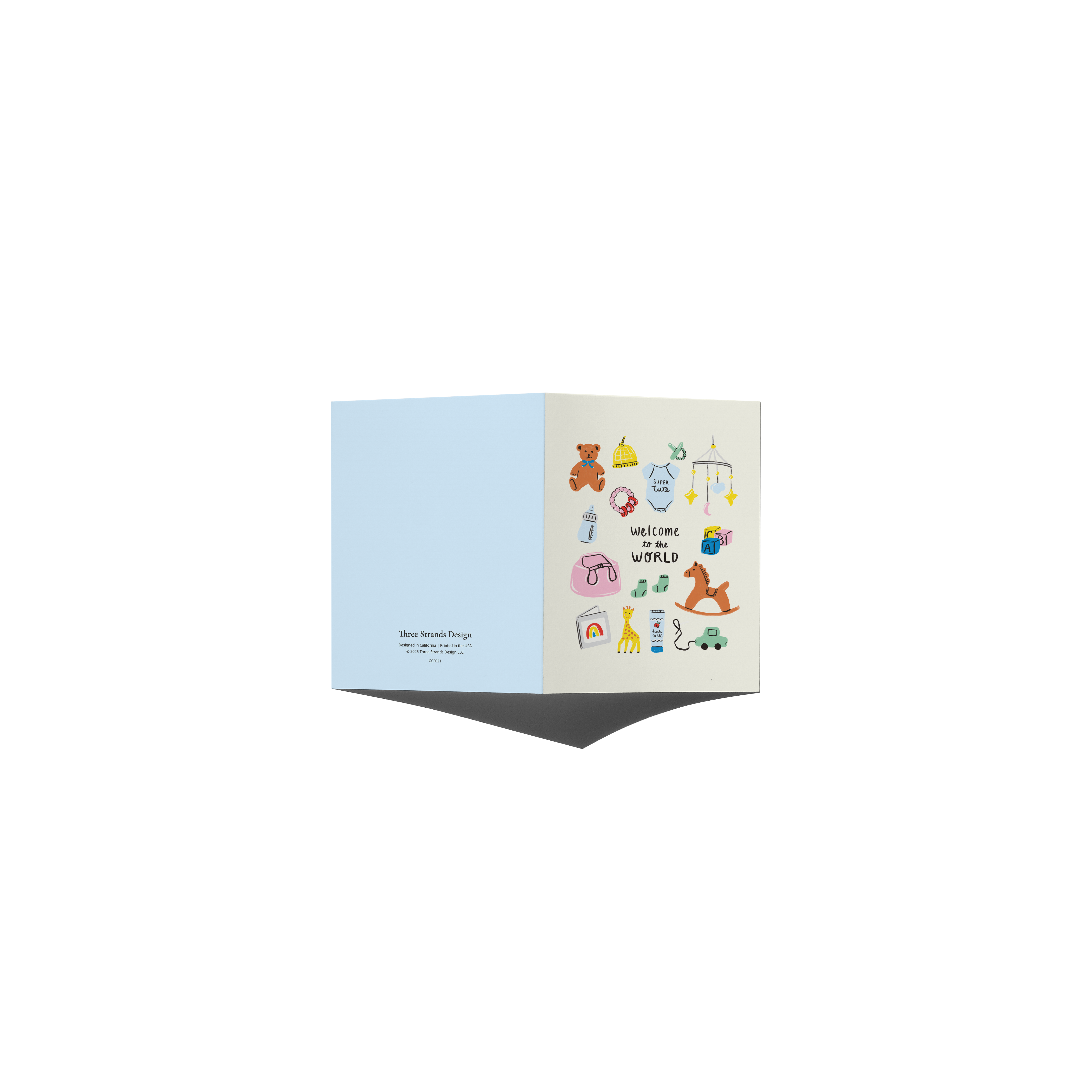 Three Strands Design - Wholesale Everyday Greeting Card - Welcome to the World Baby Greeting Card1