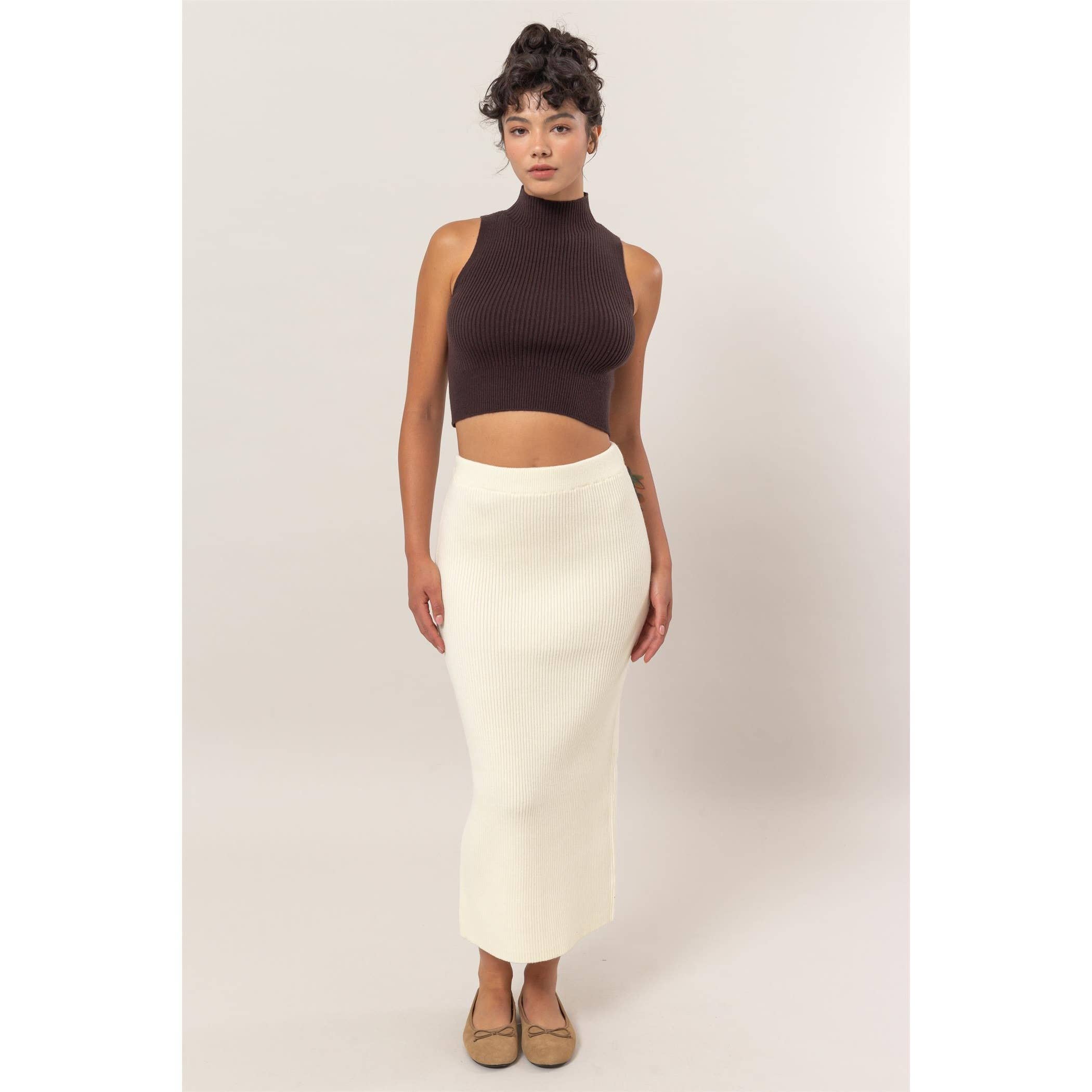 HYFVE – wholesale Skirt – Women’s – Ribbed Knit Midi Skirt2