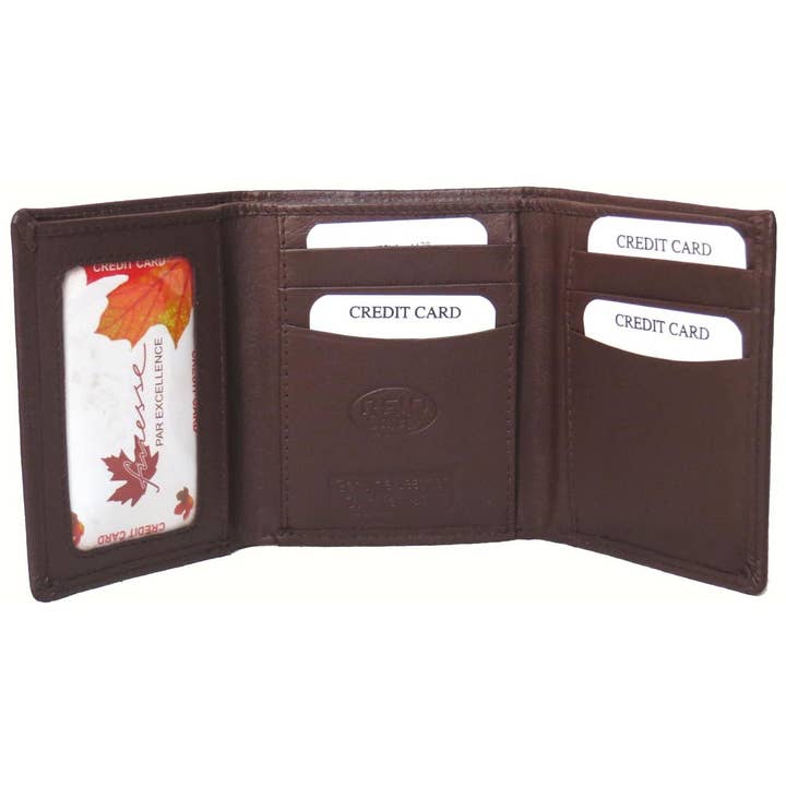 IGI CANADA - Wholesale Wallet - Men's - Genuine Cowhide Leather RFID Men's Trifold Wallet # 4670