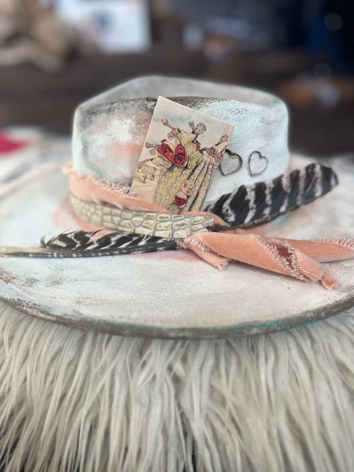 Leather Hat Card - Country Roads for wholesale by DOLLY ESTELLE