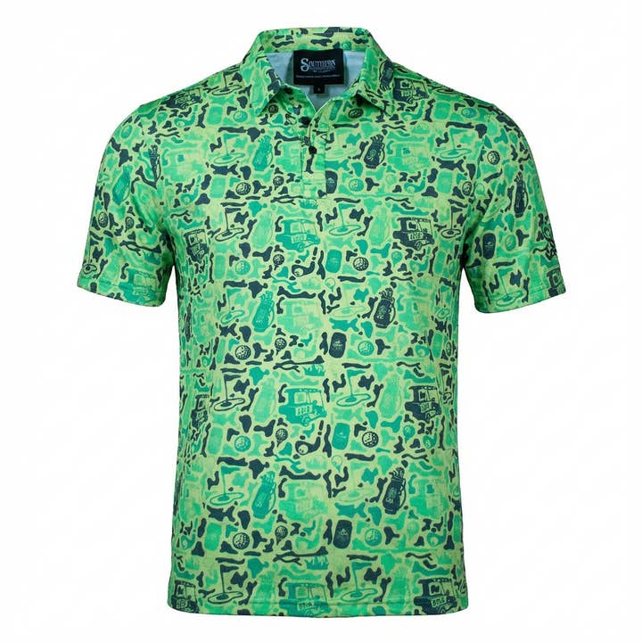 Golf Camo - The Beer Cart - Polo Shirt for wholesale by Southern Drinking Club