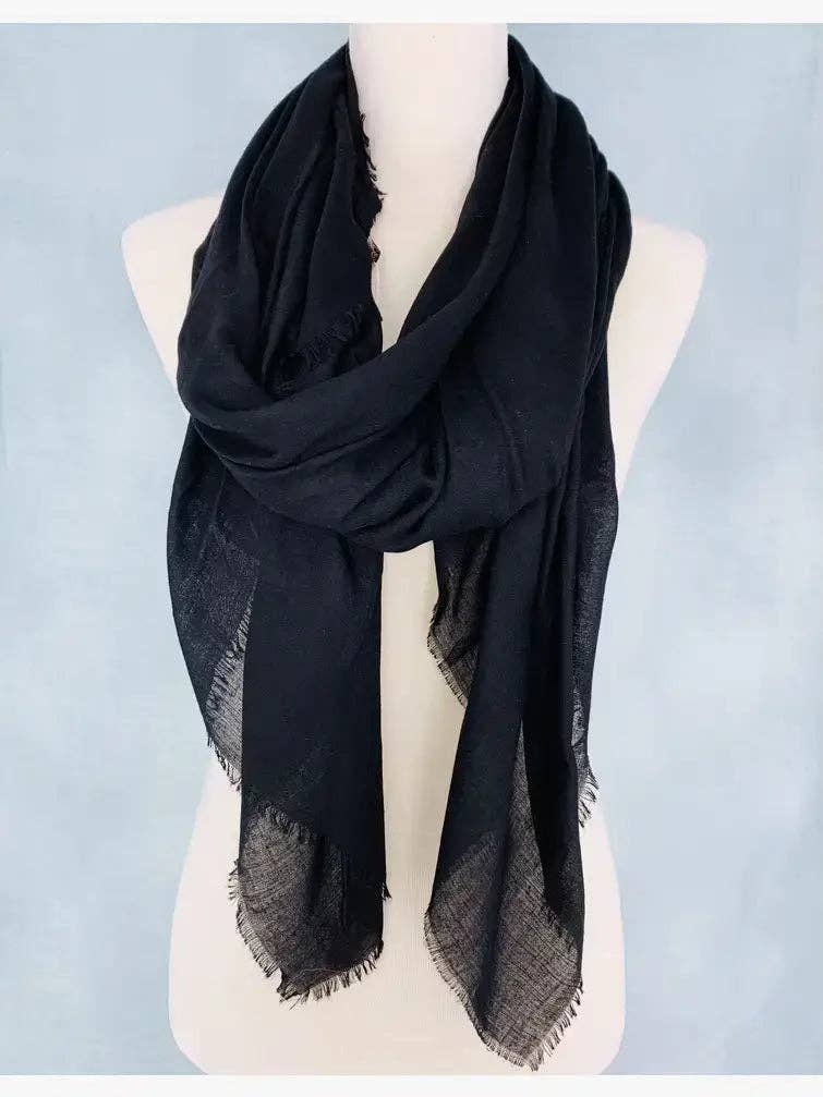 JC Sunny Fashion - Wholesale Scarf - Women's - JC021022 10 Colors-Soft As Cashmere Oversized Solid Frayed Scarf9