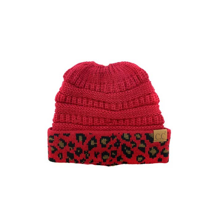 Suzie Q USA – wholesale Mössa - Dam – CC Leopard mönster svans mössa