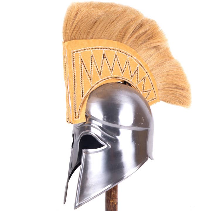 India Overseas Trading Corporation - Wholesale Costume - Unisex - Medieval Greek Corinthian with Plume, Warrior Armor Helmet1