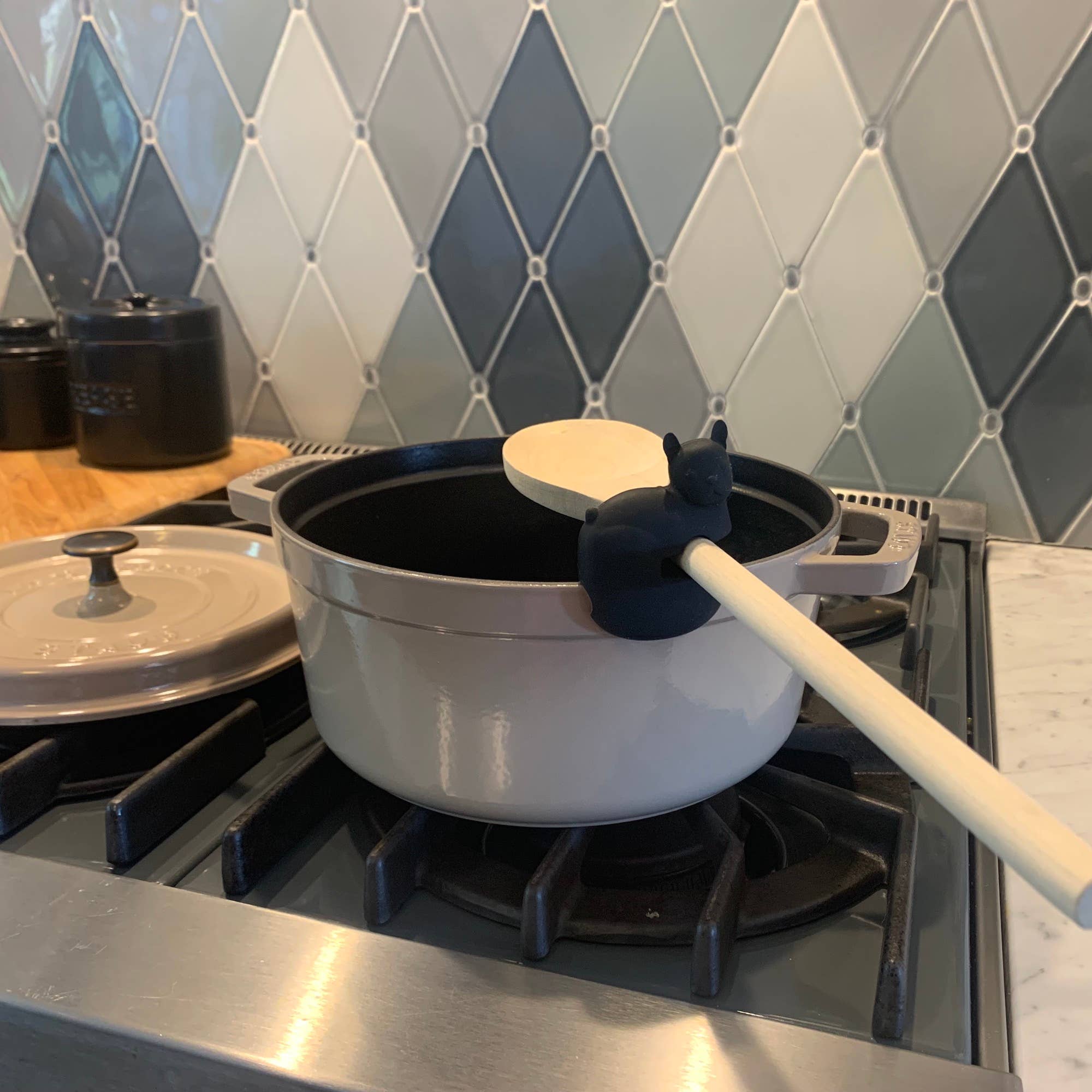 Fox Run Brands - Vente Repose-cuillère - Pinces à ustensiles Fox Run Bulldog Pot, lot de 2, 2 pouces x 1 pouces x 2,75 pouces2