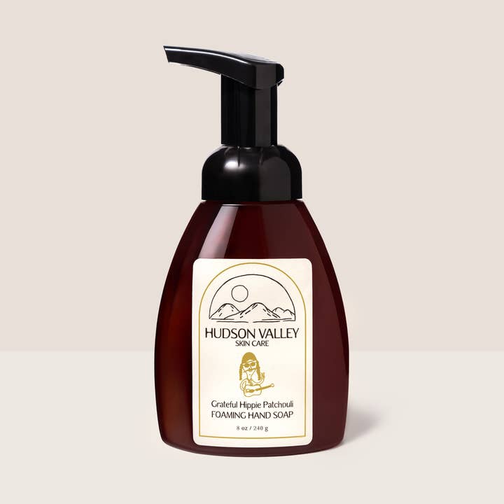 Grateful Hippie Patchouli Foaming Hand Soap for wholesale by Hudson Valley Skin Care