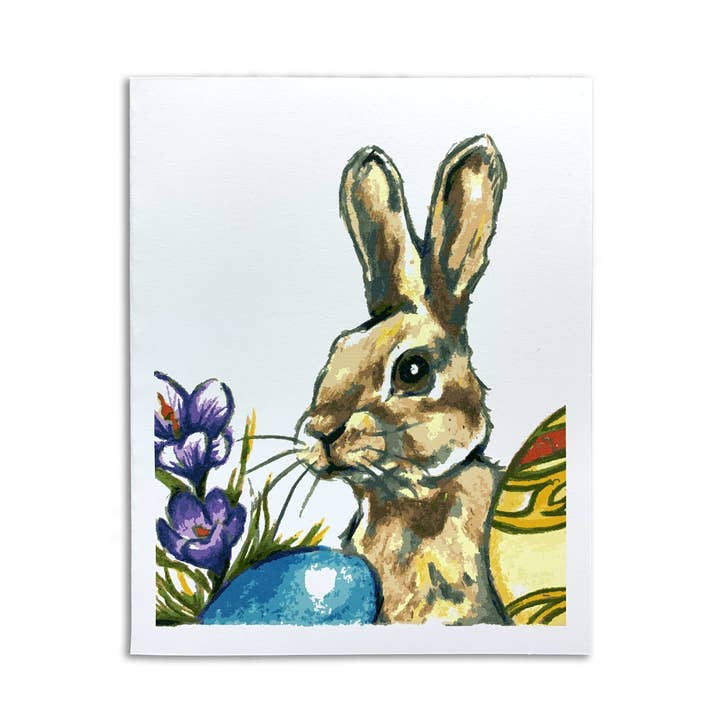 Tarjeta artística de El azafrán y la liebre de Sapphorica Creations para venta al por mayor de Sapphorica Creations