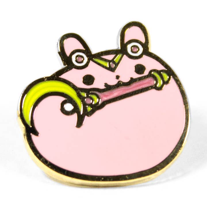 Moon Stick Tuzi Stabbie Enamel Pin for wholesale by TuziNeko