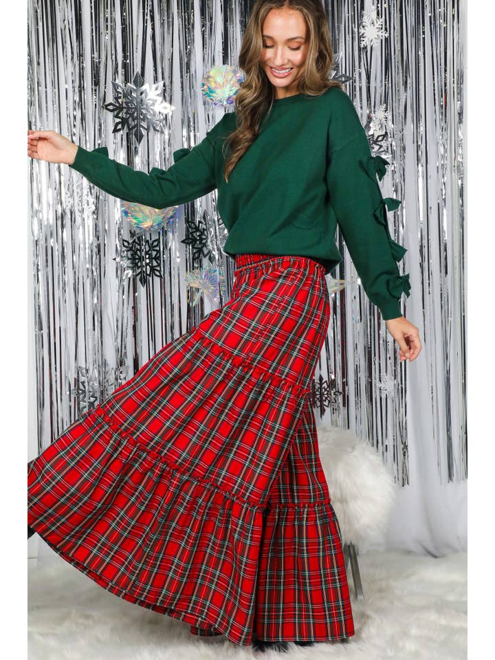 Vine & Love - Wholesale Knit Sweater - Women's - Bow Embellished Long-Sleeve Crew Neck Knit Sweater VT82605-8