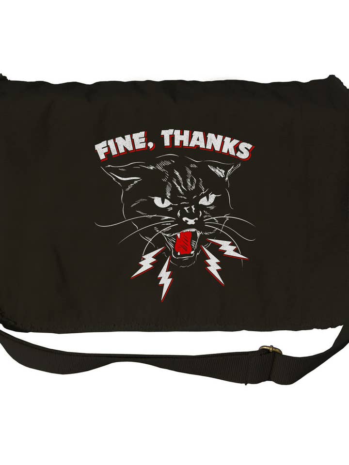 Fine Thanks Messenger Bag for wholesale by Boredwalk