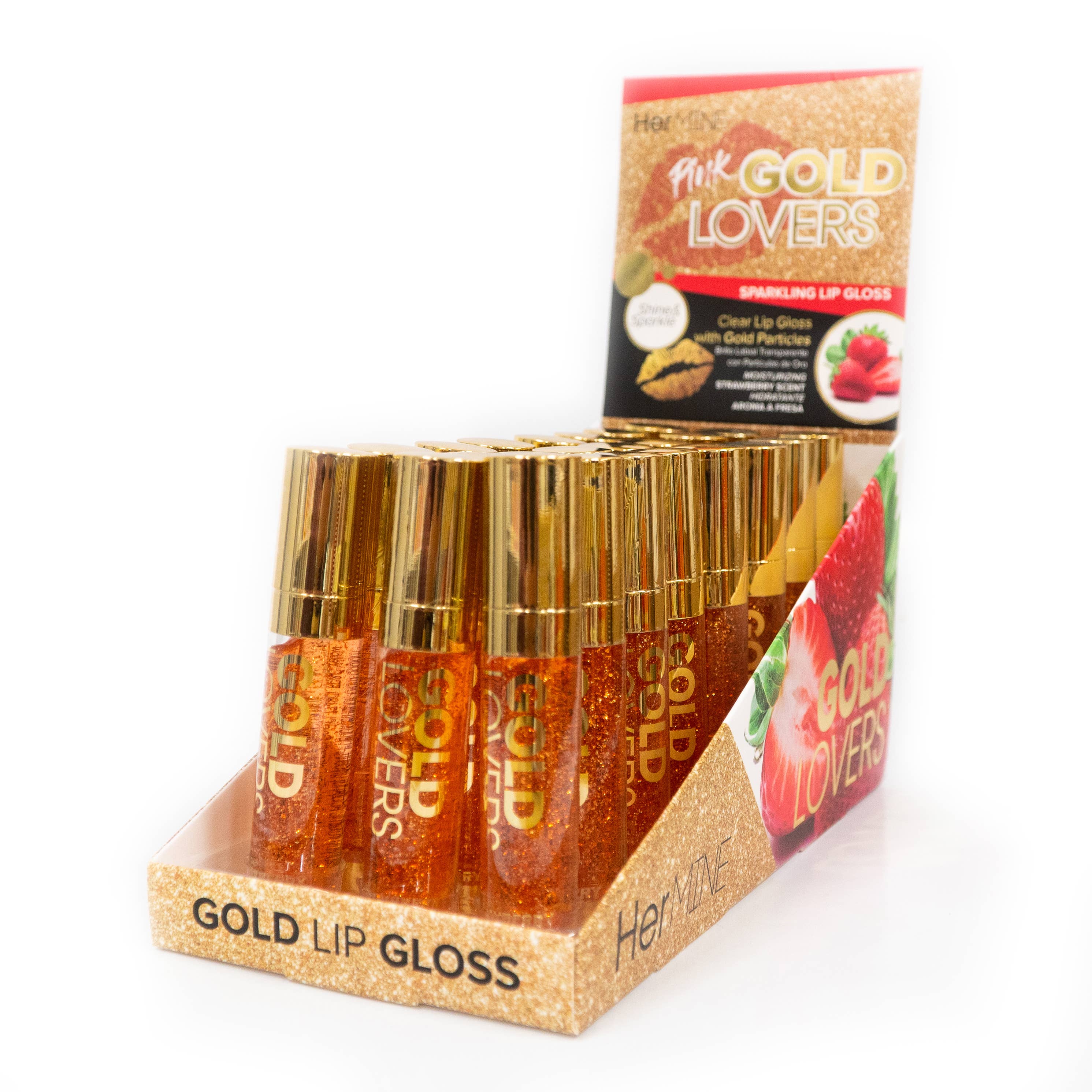 SM Beauty LLC - Wholesale Lip Gloss - Hermine Gold Lovers Sparkling Clear Lip Gloss4