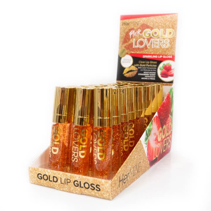 SM Beauty LLC - Wholesale Lip Gloss - Hermine Gold Lovers Sparkling Clear Lip Gloss4