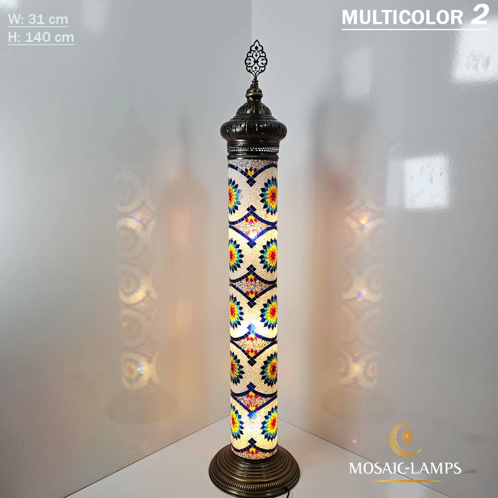 Mosaic Lamps - Wholesale Floor Lamp - W 15cm Cylinder Mosaic Floor Lamp, Turkish, Moroccan Authent13