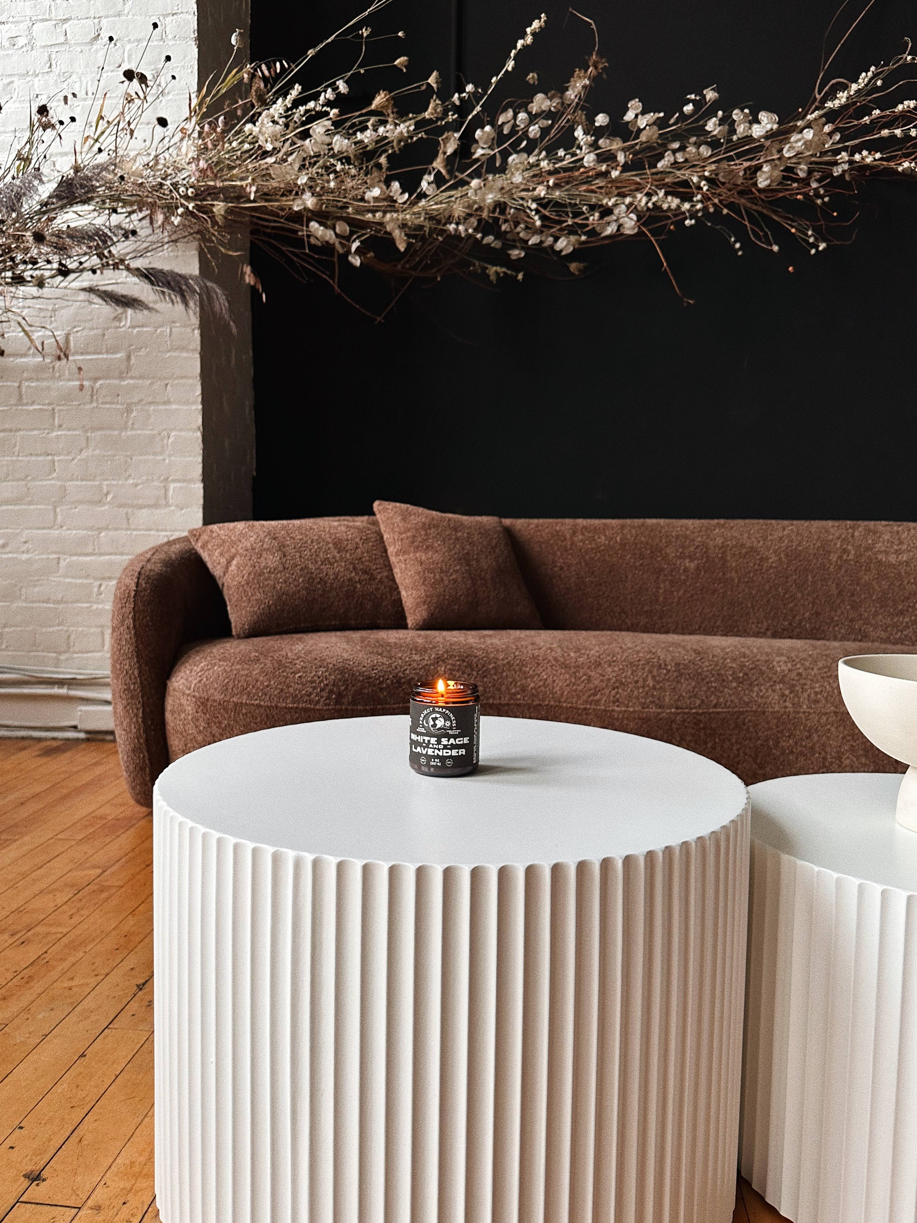 Project Happiness Candle Co. - Wholesale Jar/Filled Candle - White Sage and Lavender Soy Candle - 8oz3