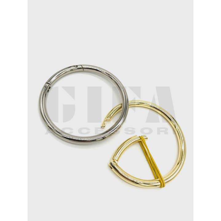 Gifa Accessori - Wholesale Band/Stacked Ring - 9 cm round wire carabiner ring2