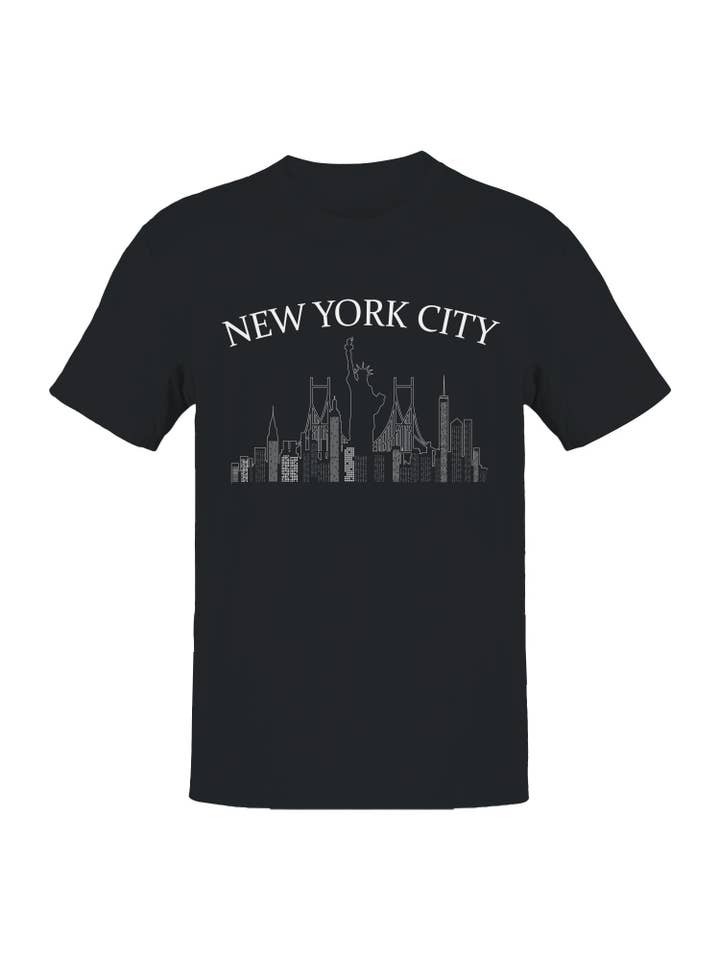 Kunstdruck T-Shirt mit NYC Skyline für Herren für den Großhandel von TShirtGuys.com