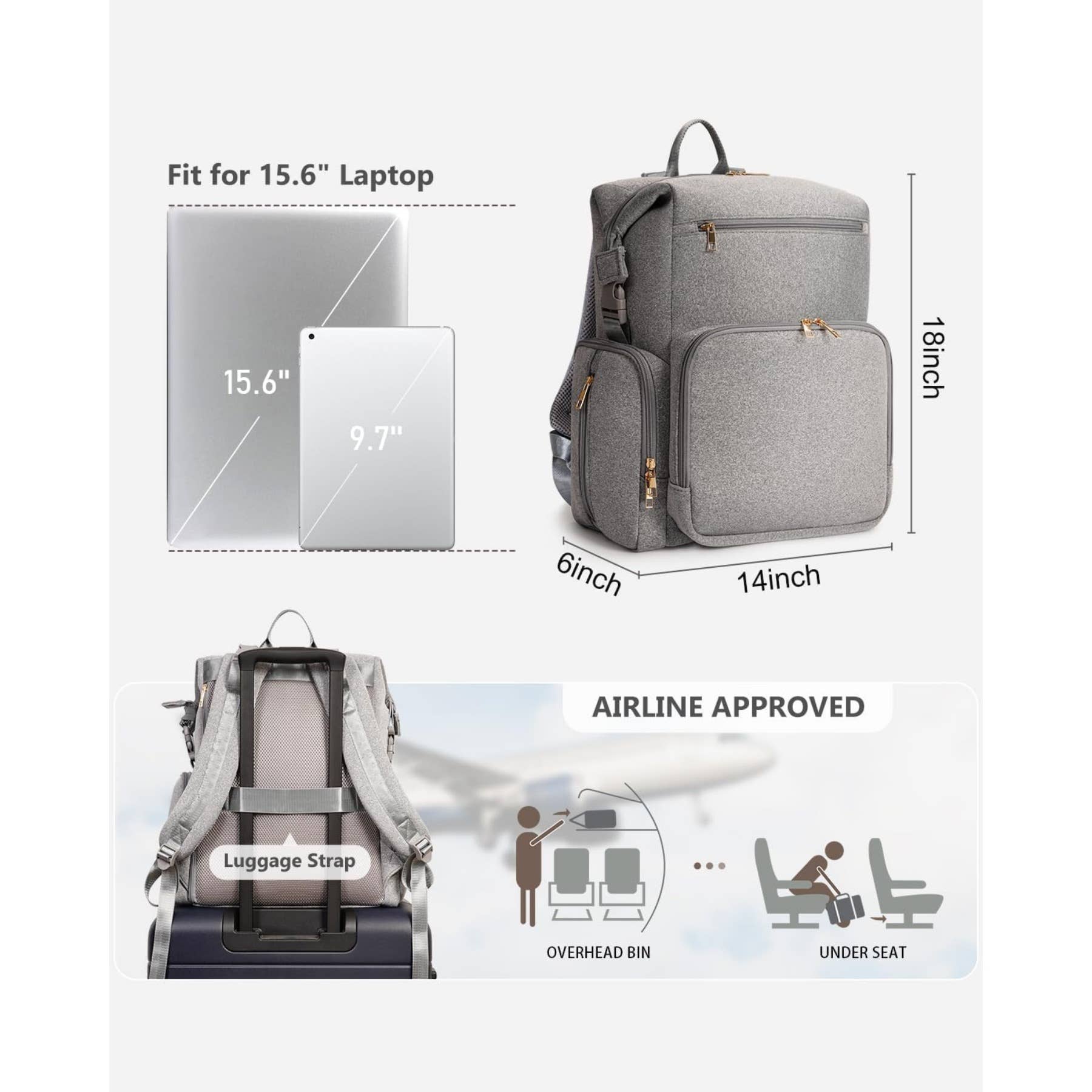 wandf - Wholesale Diaper Bag - Baby - CEI-CEI Neoprene Diaper Bag Backpack with Changing Pad18