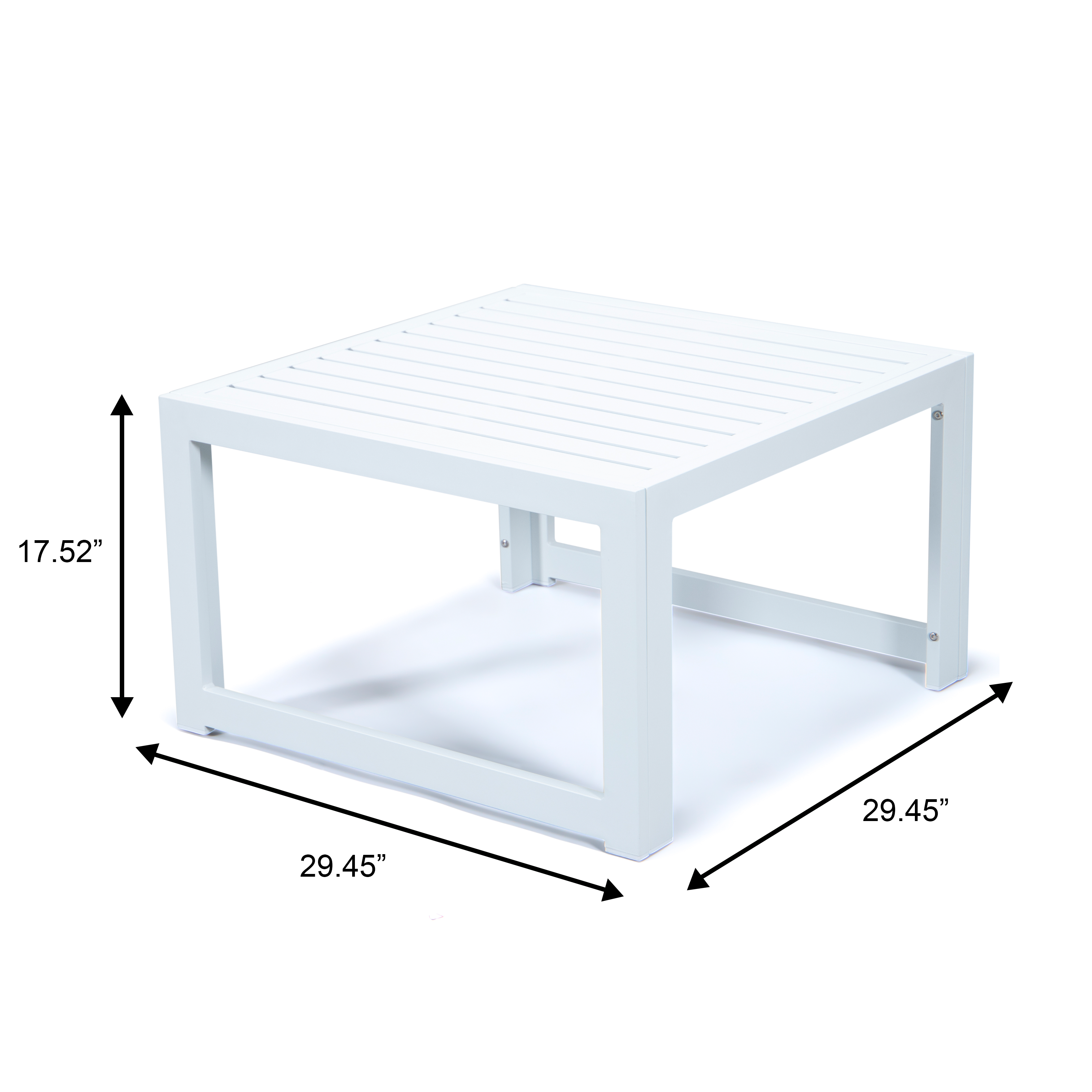 LeisureMod - Wholesale Patio Table - Chelsea Aluminum Patio Coffee Table9