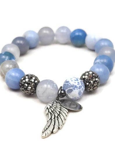 Crackle Agate Beaded Bracelet for wholesale by Solluna Stones