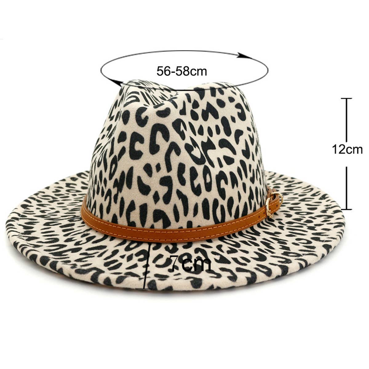 ACCITY - Wholesale Fedora - Women's - WOMEN WARM AND SIMPLE LEOPARD PANAMA HAT_CWAH070412