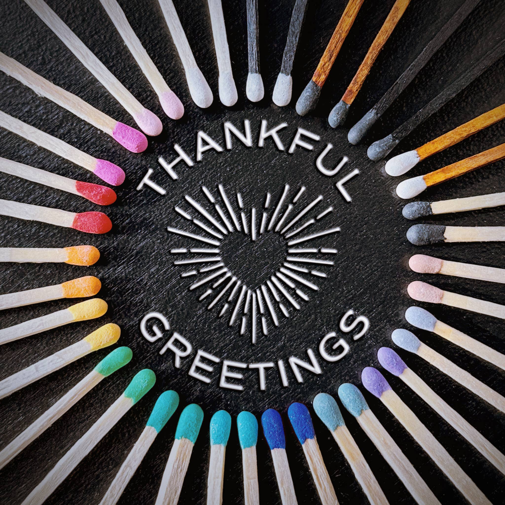 Thankful Greetings - Wholesale Matches - 4" Refill Matches - Colors of Your Choice + Striker Stickers34
