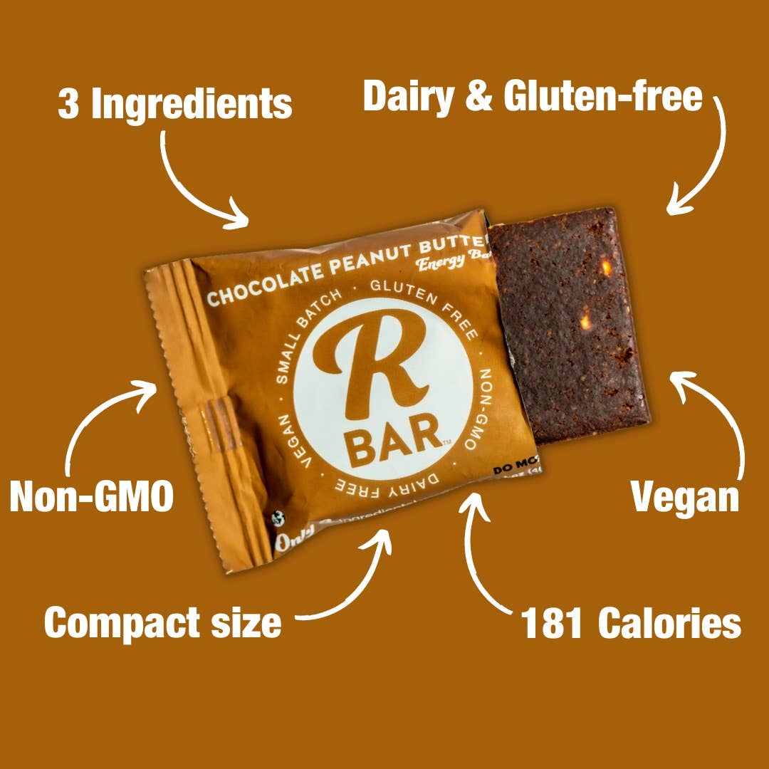 RBar Energy – wholesale Snacksbar – Choklad jordnötssmör energi bar - 10 Pack1