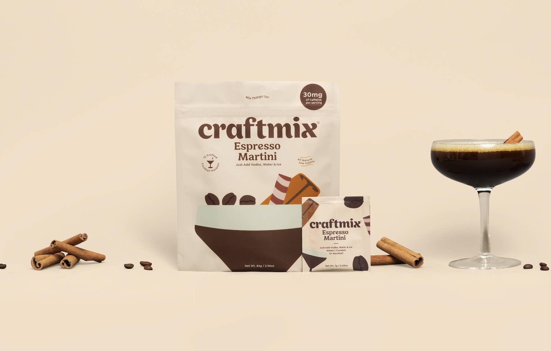 Craftmix - Wholesale Party favour bag/box - Espresso Martini Cocktail Mixer - 12 Serving Multipack