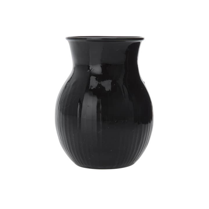 Kleine zwarte vaas voor wholesale door Walther & Co.