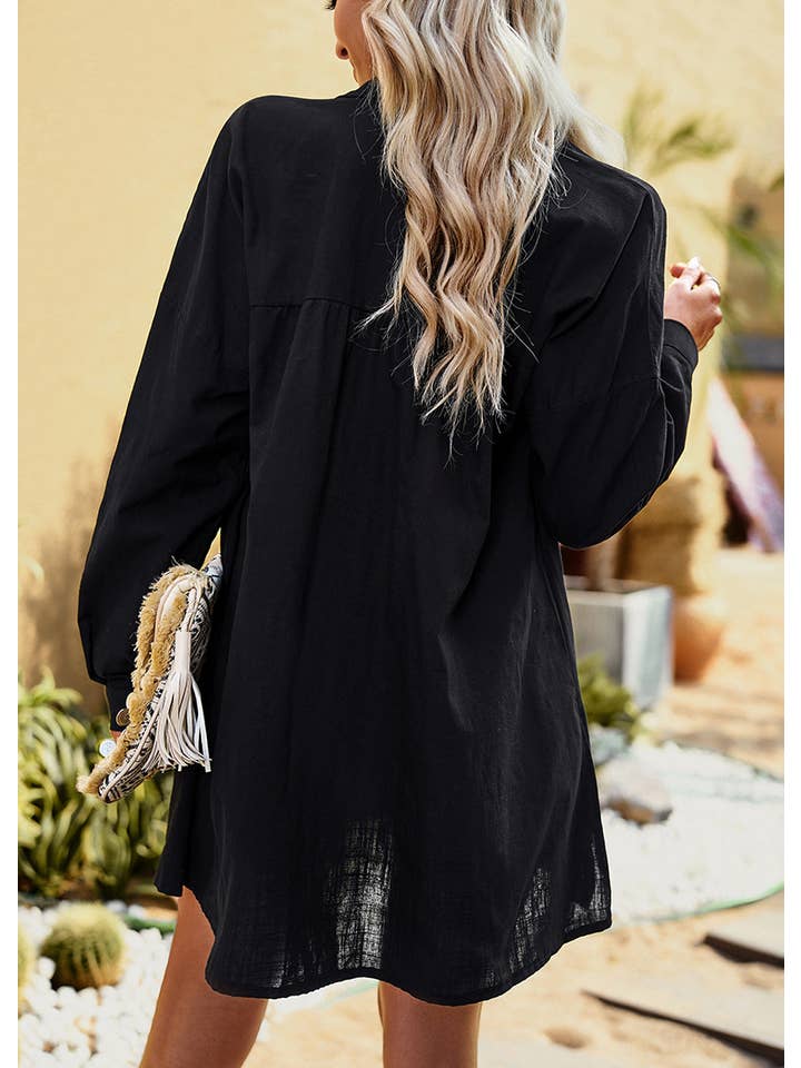 YNIQUE - Wholesale Button Down Shirt - Women's - Women's Oversized Shirts Blouses Tops Long Sleeve Button Up