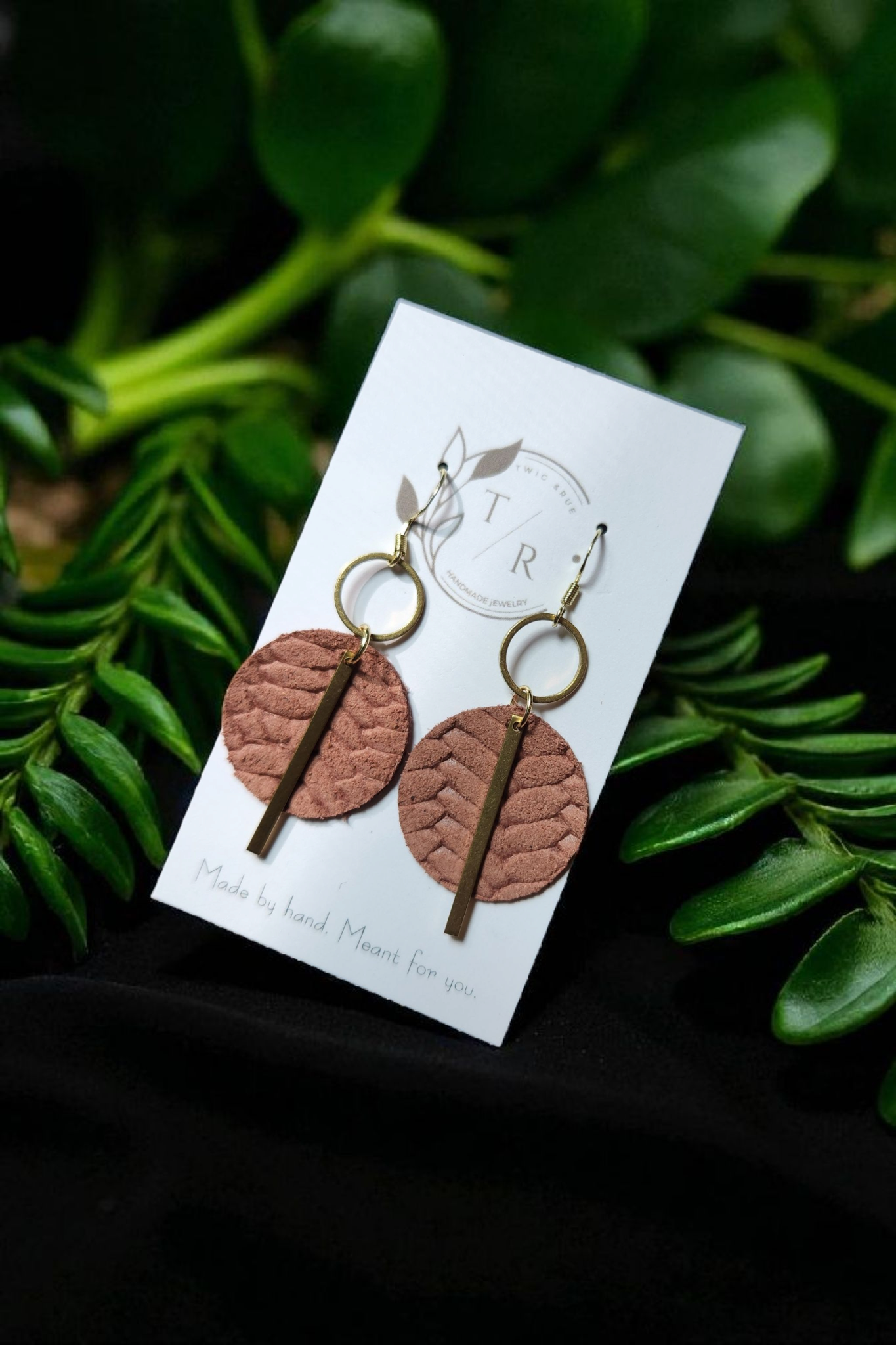 Twig & Rue boutique - Wholesale Dangle Earrings - Greta |Braided leather dangles5