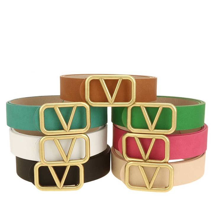 METAL V BUCKLE LEATHER BELT and other Purchase Wholesale ceinture. Free Returns & Net 60 Terms on Faire trending on Faire.