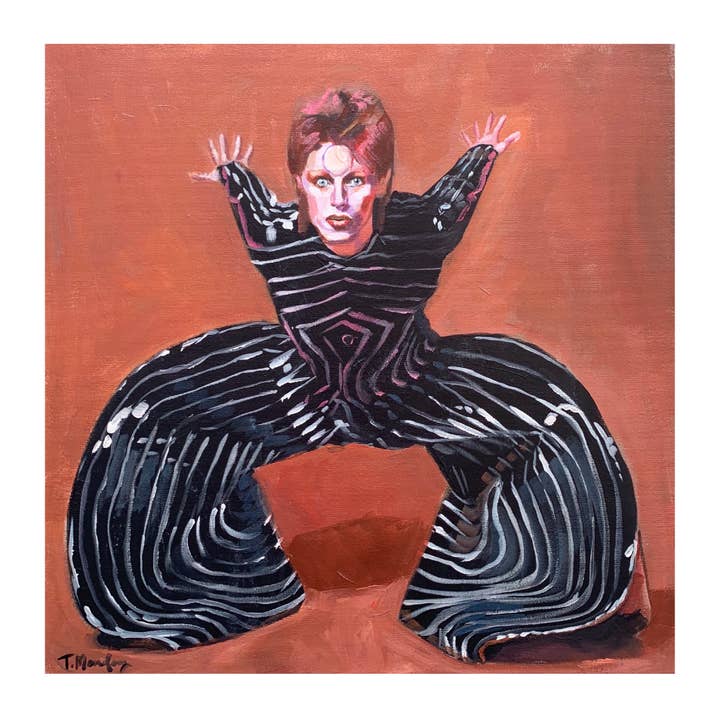Orange Bowie- 8x8 Print for wholesale by Tyler Darling