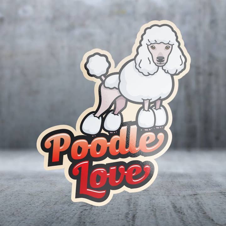 Poodle Love - Sticker for wholesale by Two Feet Treats